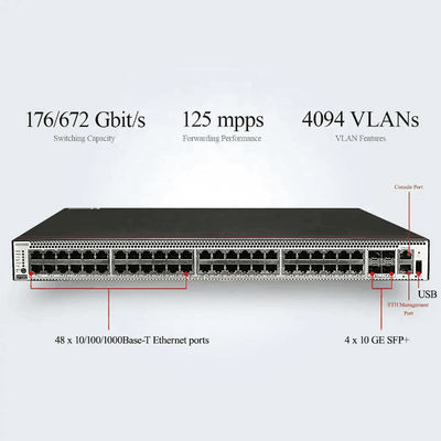 48*10/100/1000BASE-T ईथरनेट पोर्ट और 4*10GE SFP पोर्ट LACP फ़ंक्शन के साथ PoE स्विच
