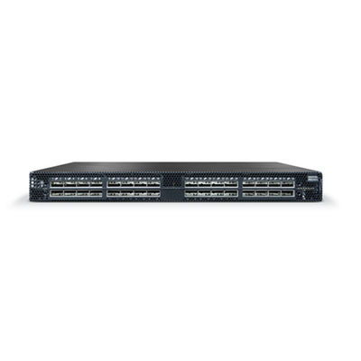 MSN3700-CS2F 100GbE 1U ओपन ईथरनेट स्विच 32 QSFP28 पोर्ट 2 PS AC x86 CPU मानक गहराई P2C वायु प्रवाह