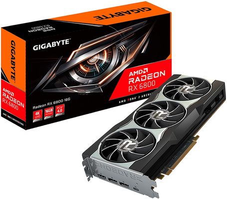 GDDR6 256 बिट GPU कार्ड RX 6800 XT 2NS गेमिंग वीडियो कार्ड