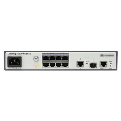 S2700-9TP-SI-AC 8 पोर्ट ईथरनेट 10/100 नेटवर्क स्विच 32 Gbit/s स्विचिंग क्षमता के साथ
