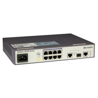 S2700-9TP-SI-AC 8 पोर्ट ईथरनेट 10/100 नेटवर्क स्विच 32 Gbit/s स्विचिंग क्षमता के साथ